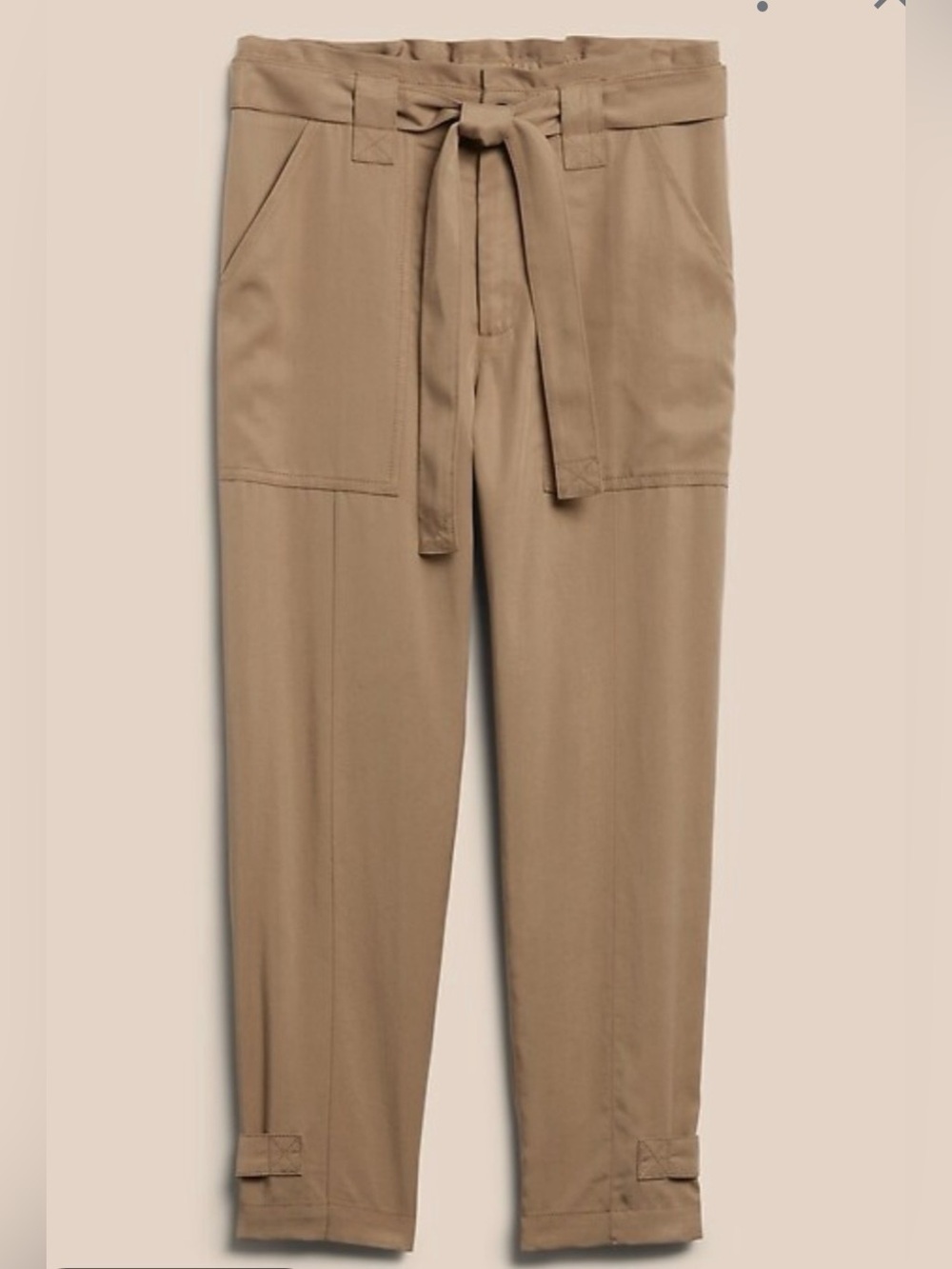 Banana Republic Tencel Utility Pants Tan Sz 18